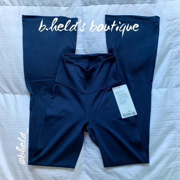 lululemon Groove Super High-Rise Flared Pant Nulu True Navy Blue Size 2 New NWT